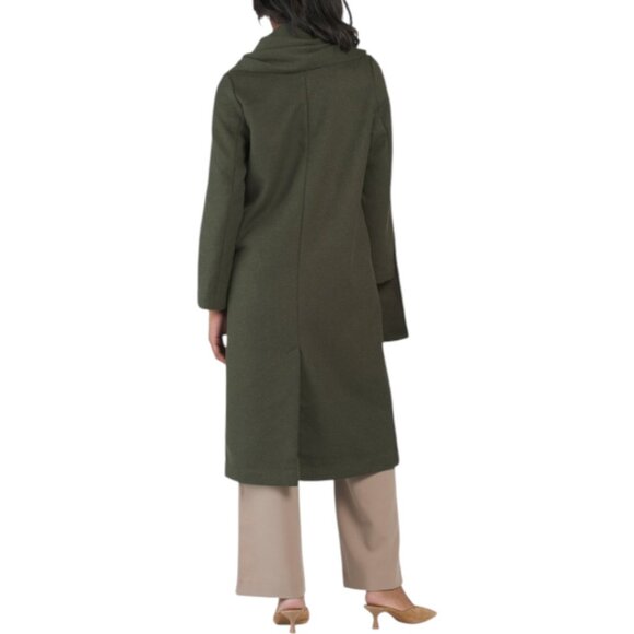 HOUSE OF HARLOW 1960 Wool Blend Button Down Coat With Scarf - Picture 2 of 4